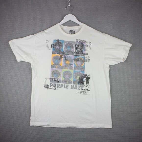 JIMI HENDRIX Purple Haze STONE FREE vintage shirt Large - Picture 1 of 7